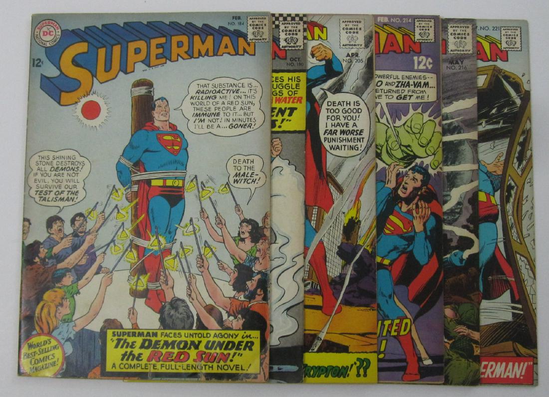 Superman (DC) #184, 190, 205, 214, 216 & 221 (1 of 7)