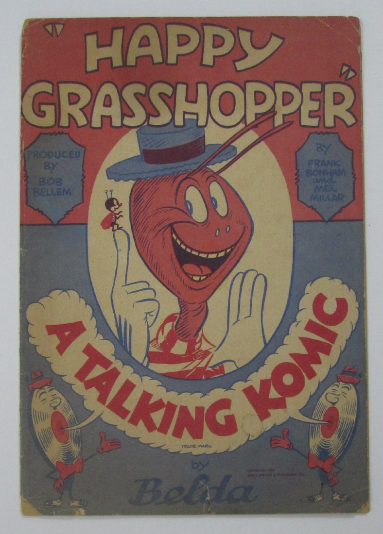 Talking Komics Happy Grasshopper 1947: G/VG 3.0. Does not include record it was originally purchased with.