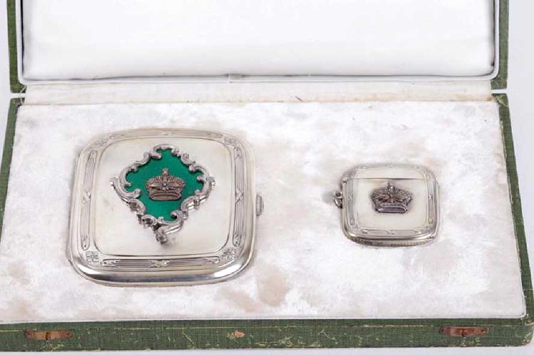 Russian Imperial Silver Set of Cigarette Case and Match (1 of 18)