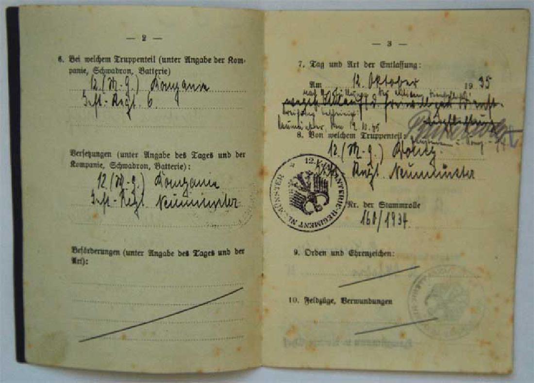GERMAN WW2 MILITARY PASS, BUCHENWALD (1 of 10)