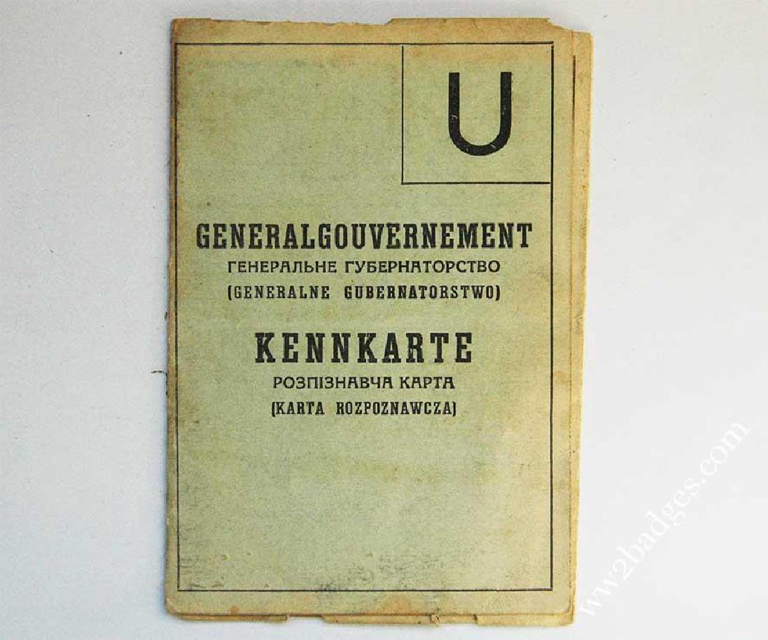 UKRAINIAN WW2 ID for ex concentration camp prisoner (1 of 8)
