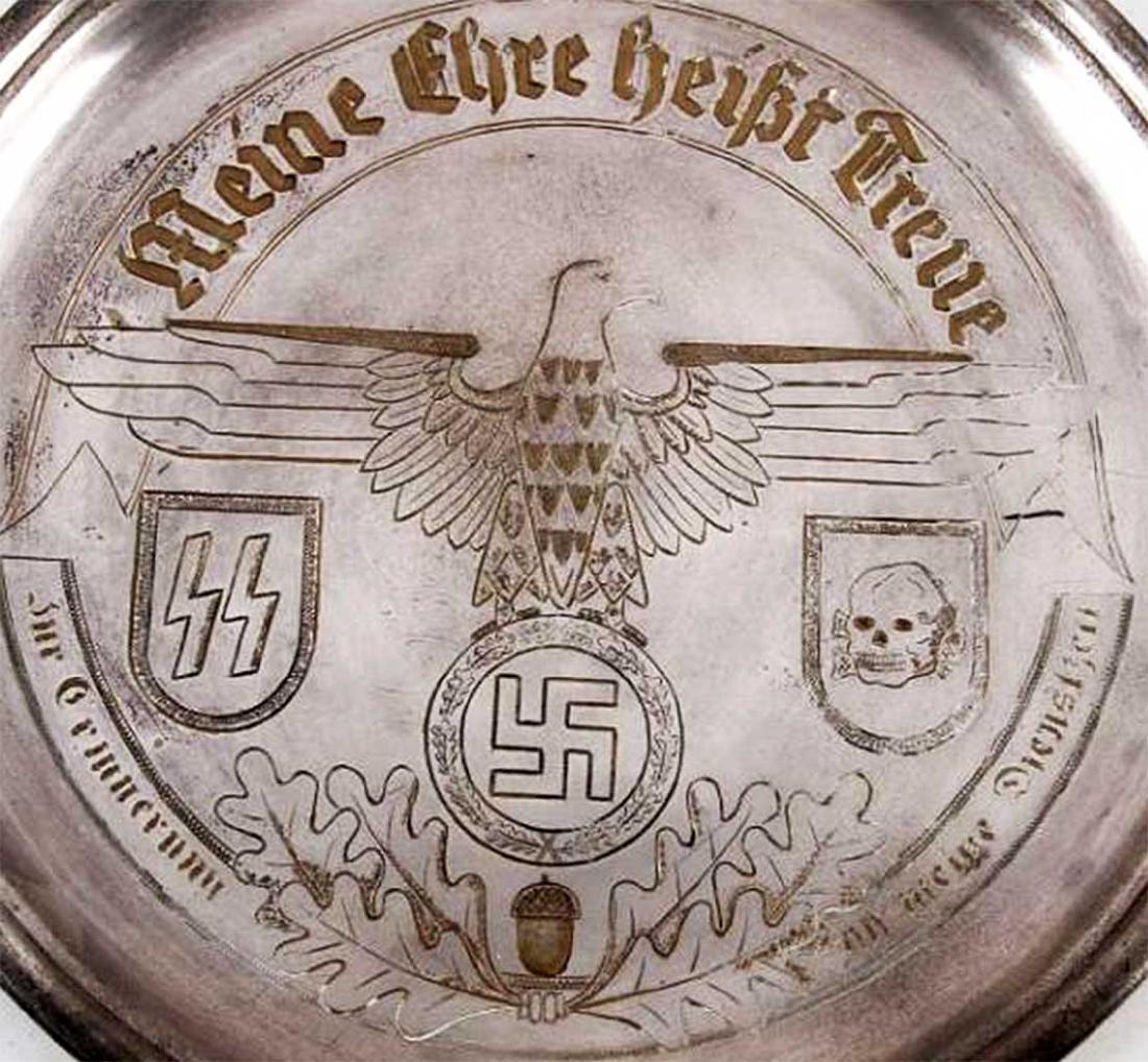 German WW2 NSDAP SS SILVER PRESENTATION PLATE (1 of 6)