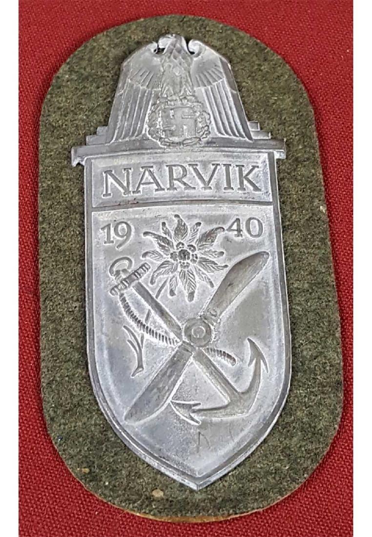German WWII Army NARVIK Combat Sleeve Shield, 1940