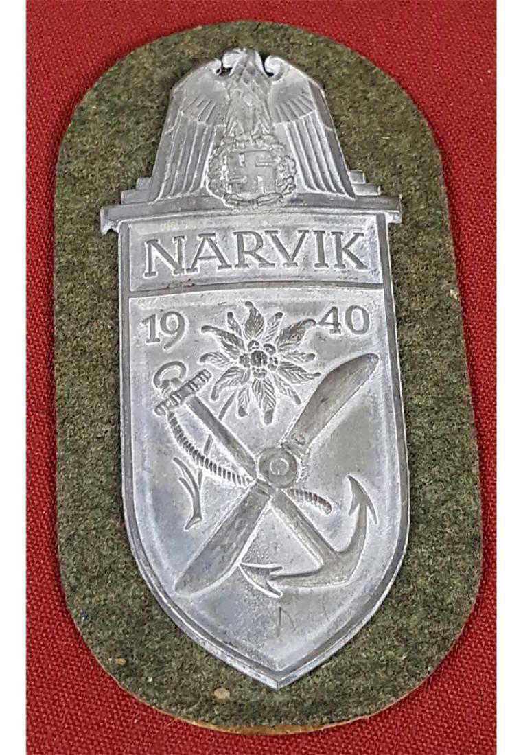 German WWII Army NARVIK Combat Sleeve Shield, 1940