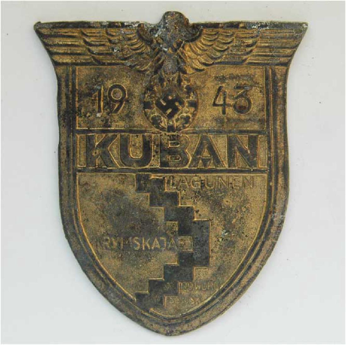 German WW2 Kuban SHIELD, 1943 Badge (1 of 4)