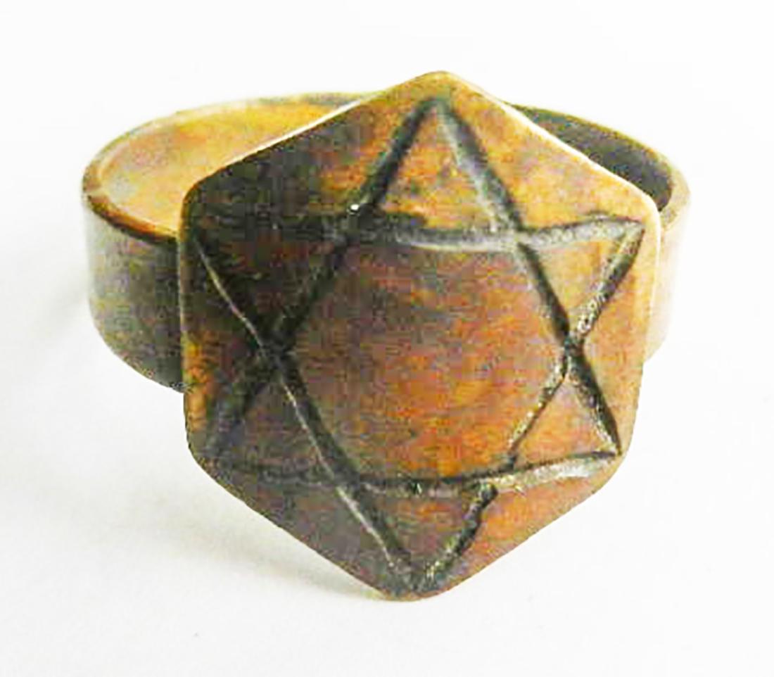 Original Jewish WW2 Ring w. Star of David, JUDAICA (1 of 10)