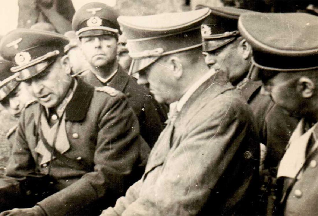 German WWII Photo of Adolf Hitler fr. Public Archives: For your consideration here is the German WWII Photo of Adolf Hitler from Public Archives in the Ukraine. The photo has some scrapes according the age. Also it was cut around the perimeter special cur