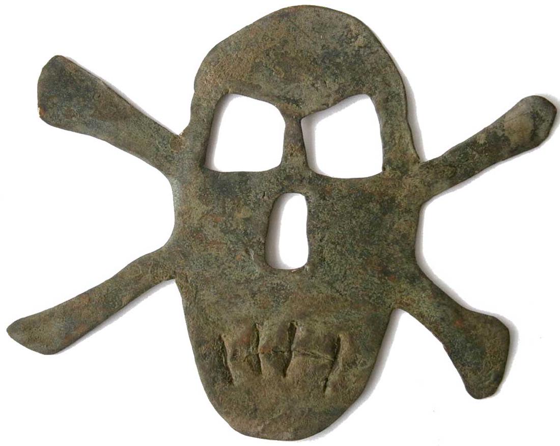 Original German WW2 SKULL & BONEs for HELMET (1 of 10)