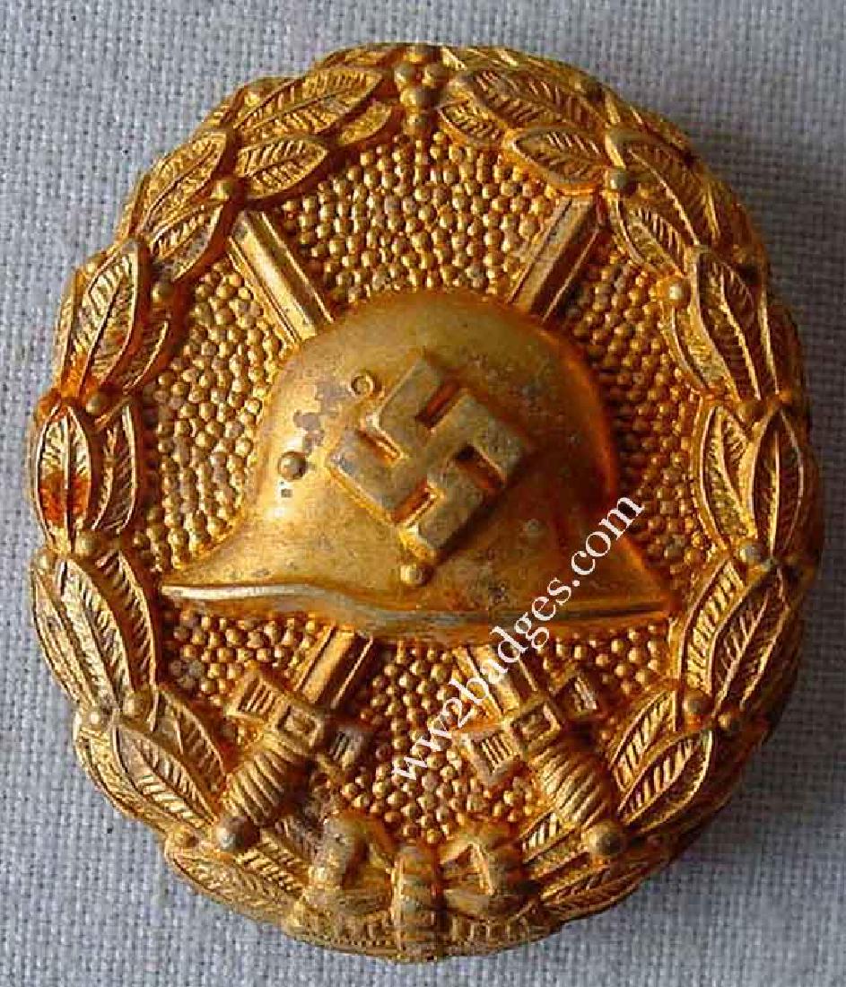 German WW2 Gold Wound Badge Legion Condor + photo (1 of 6)