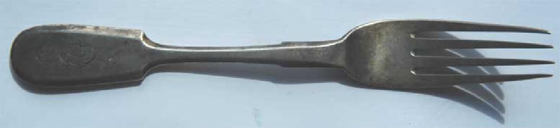 RUSSIAN IMPERIAL Silver Fork, Grachev 1895: Extremely collectable RUSSIAN silver ANTIQUARIAN fork - tzar ALEXANDER III. Original, MARKER 84 for silver. FRONT MARKER E - EKATERINA. For your convenience we will ship your item for a reasonable pri