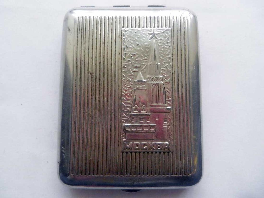 RUSSIAN Soviet Cigarette Case Moscow KREMLIN, 1960x (1 of 10)