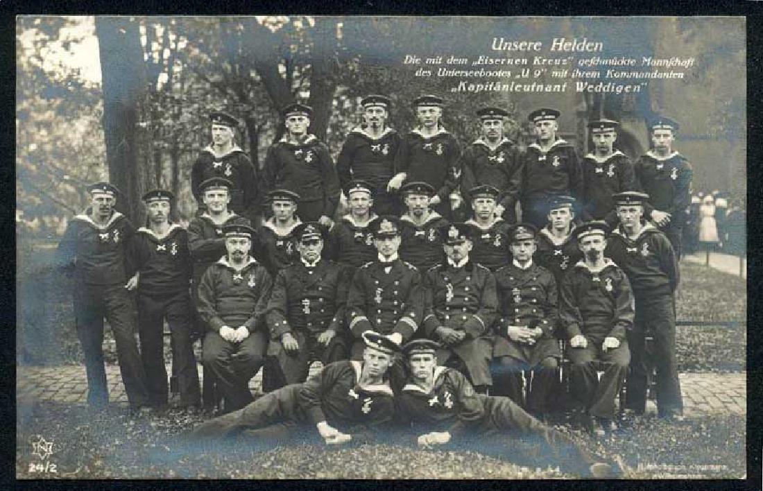 German U-Boat U-9 Crew Commander Weddigen, 1915 (1 of 3)