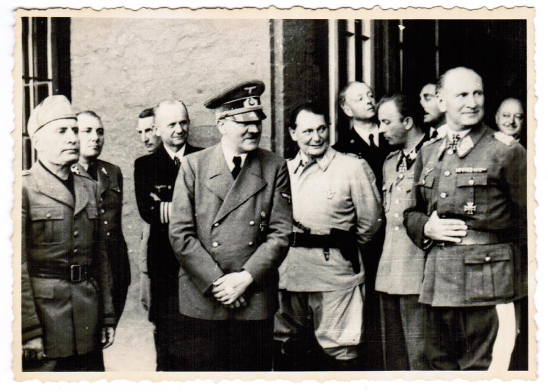 German WWII Photo of Adolf Hitler fr. Archive: Rare German WWII Photo of Adolf Hitler from Public Archive in the Ukraine. The photo has some scrapes according the age. Also it was cut around the perimeter by special curved photo knife - that kind 