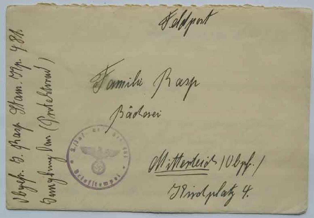 German WW2 Military Letter Feldpost, 1943 (1 of 7)