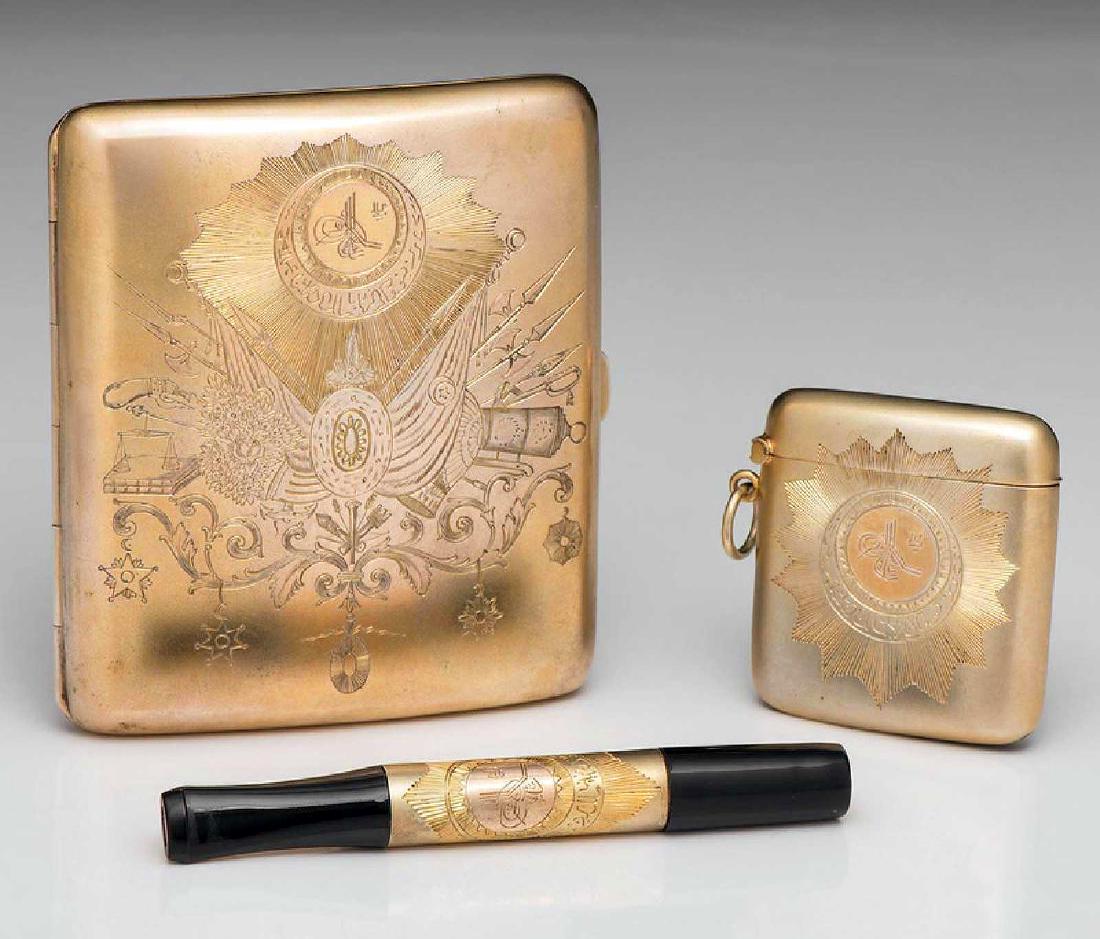 German Cigarette Case, Cigarette Holder, Match Safe (1 of 10)