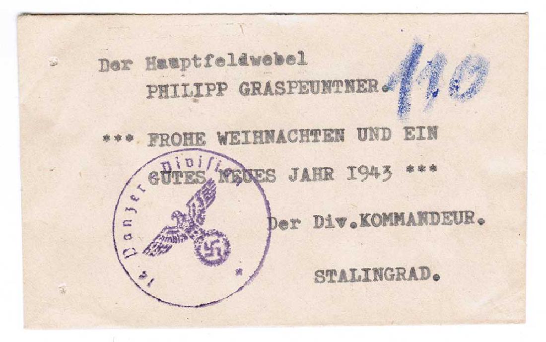 German WW2 Envelope f. Money, Christmas, Stalingrad (1 of 10)