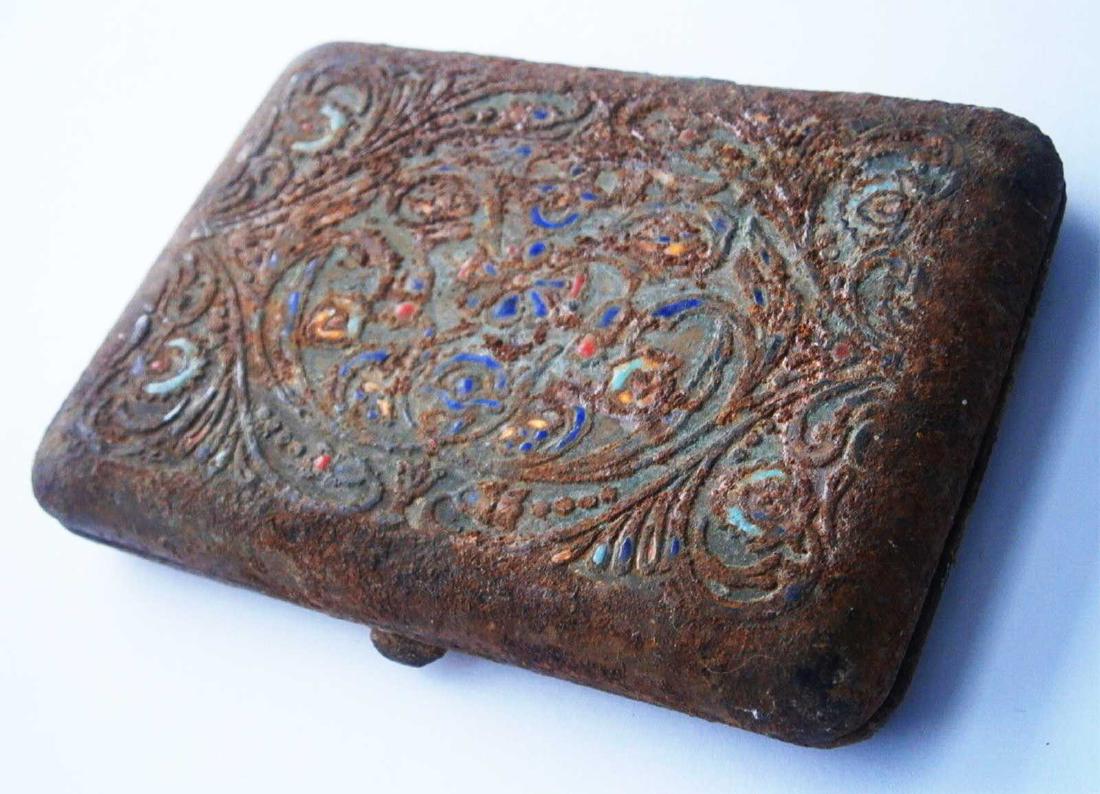 Cigarette Case 300 Years Ukraine w. Russia, 1654-1954: Original Cigarette Case 300 years of reunification of Ukraine with Russia, 1654 1954. Enameled. Not cleaned, as found. It will be nice additional to any collection !! This item was obtained from a lar