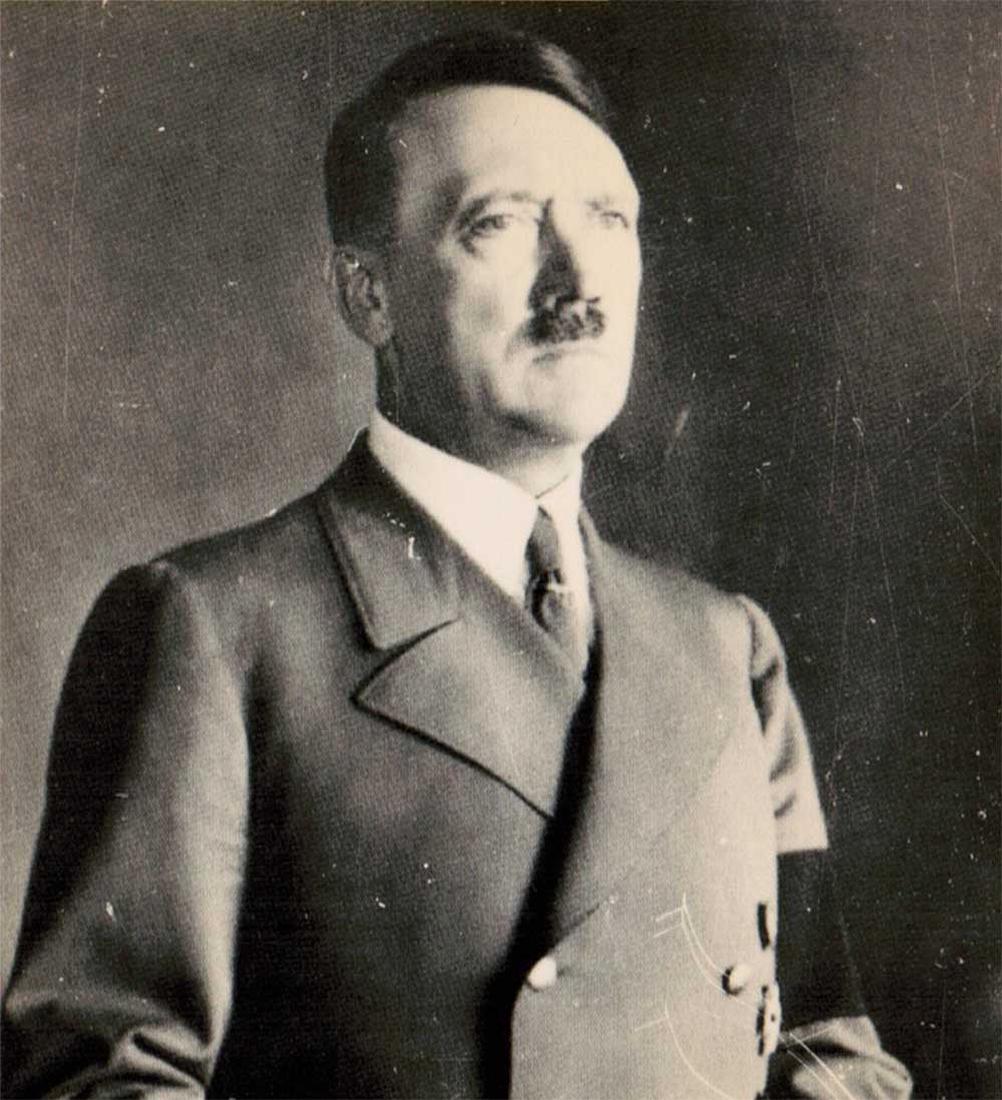 German WWII Photo of Adolf Hitler fr. Archive: Rare German WWII Photo of Adolf Hitler from Public Archive in the Ukraine. The photo has some scrapes according the age. Also it was cut around the perimeter by special curved photo knife - that kind 