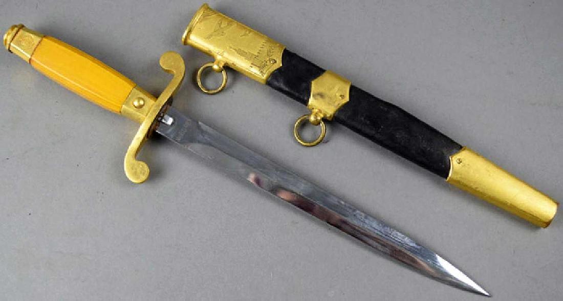 Original Russian Soviet Air Force Officer Dagger: Rare Original Russian Soviet Air Force Officer Dagger. The Air Force Officer Dagger more rare than other Soviet military daggers. Total length 15.25'. Length of the Blade 8.25'. Please note: last imag