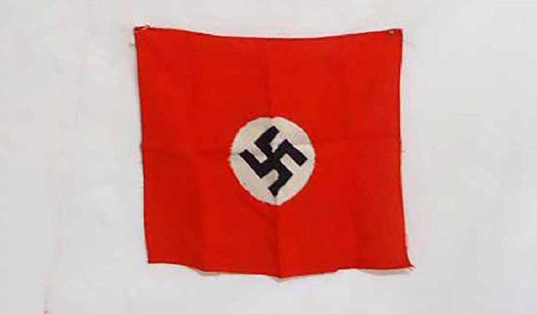 ORIGINAL GERMAN WW2 NAZI FLAG w. SWASTIKA: ORIGINAL RARE GERMAN WW2 NAZI FLAG with SWASTIKA, 1945 The flag is bought on a famous auction in USA - it is confirmed one more time authenticity of the flag - please see the screenshot. The item is i