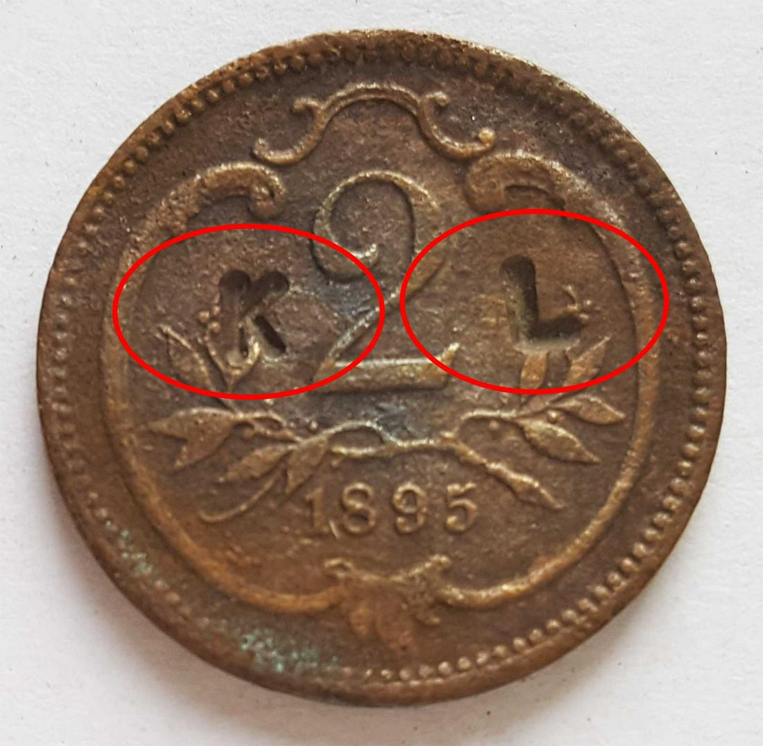 AUSTRIAN COIN fr. CONCENTRATION CAMP, 1895 (1 of 7)