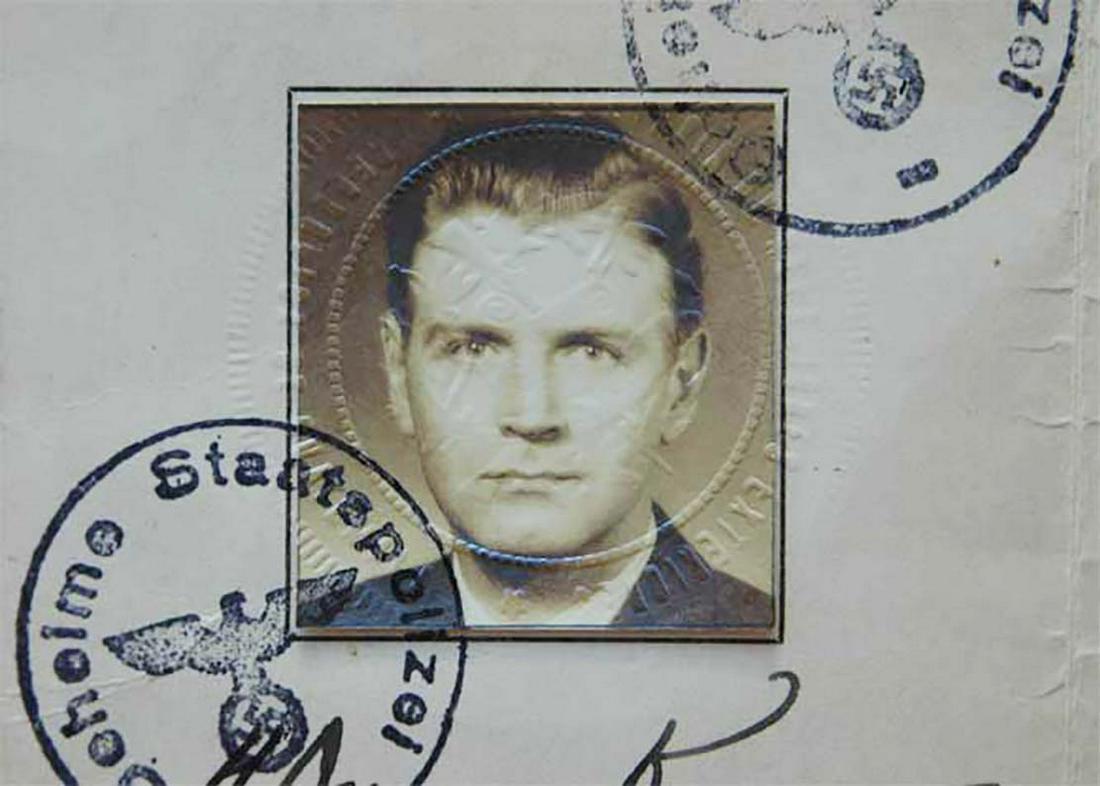 RARE WW2 ID DOCUMENT fr. POLIZEI ARCHIVE, 1944 (1 of 7)