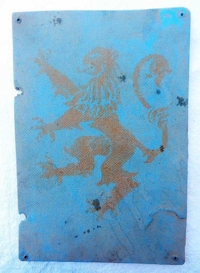 CZECH WW2 REPUBLIC PLATE w. COAT of ARMS (1 of 10)