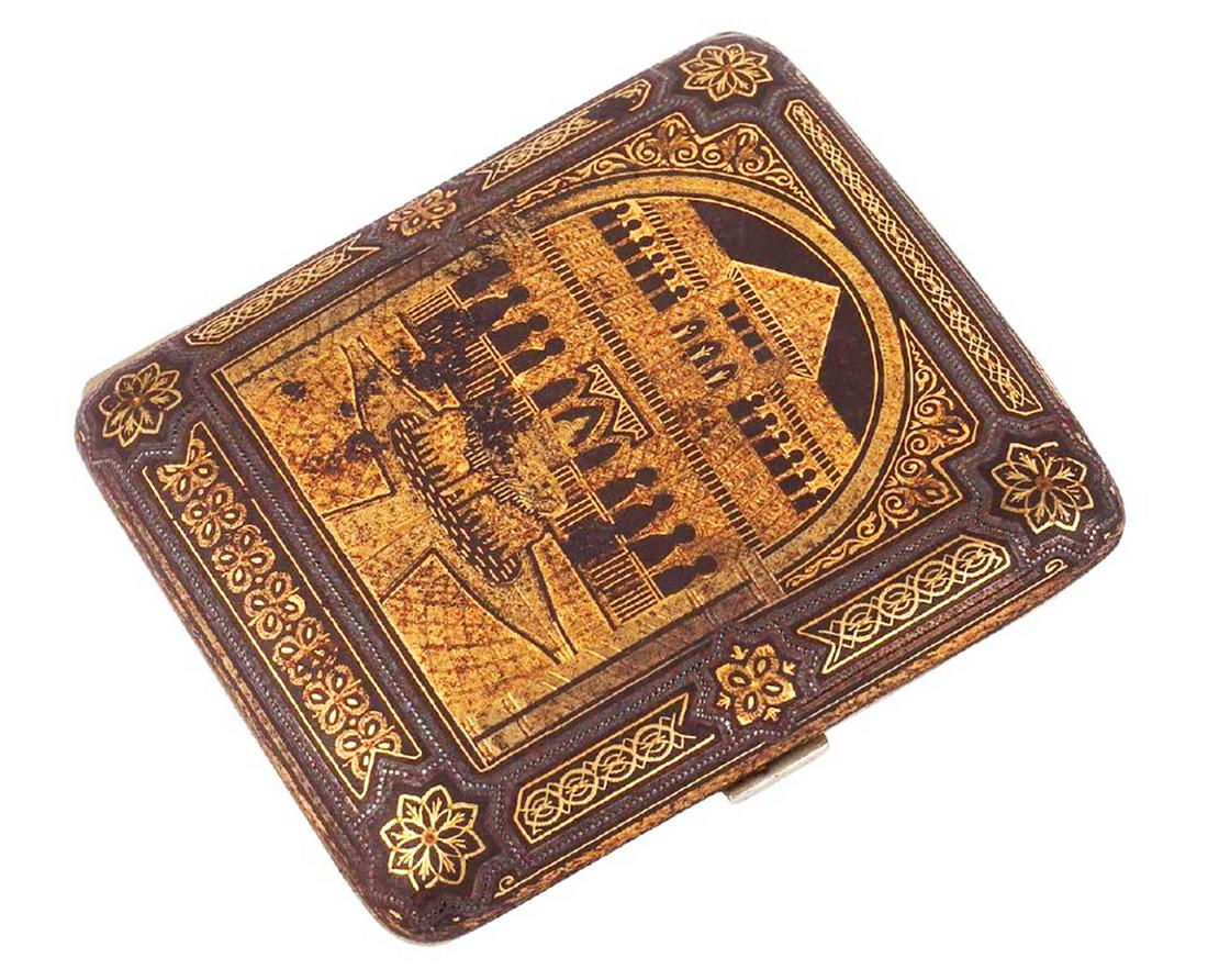 RUSSIAN WW2 CIGARETTE Ð¡ASE fr. MARSHAL ZHUKOV: EXTREMELY RARE RUSSIAN WW2 CIGARETTE Ð¡ASE from MARSHAL ZHUKOV Soviet cigarette case with gold encrustation. It has memorial engraving: "To Alexandrovskiy Leonid Petrovich In The Memory Of The Great