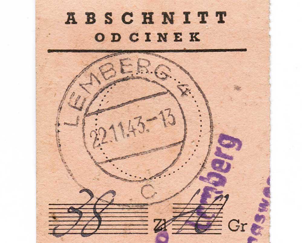 RARE GERMAN WW2 RECEIPT for PENSION PAYMENT: EXTREMELY RARE GERMAN WW2 RECEIPT for PENSION PAYMENT in UKRAINE-POLAND, 1943 Pension Payment for Citizen on Occupied Territory. On receipt you can see what somebody received 38.40 zl in Lemburg (Lviv