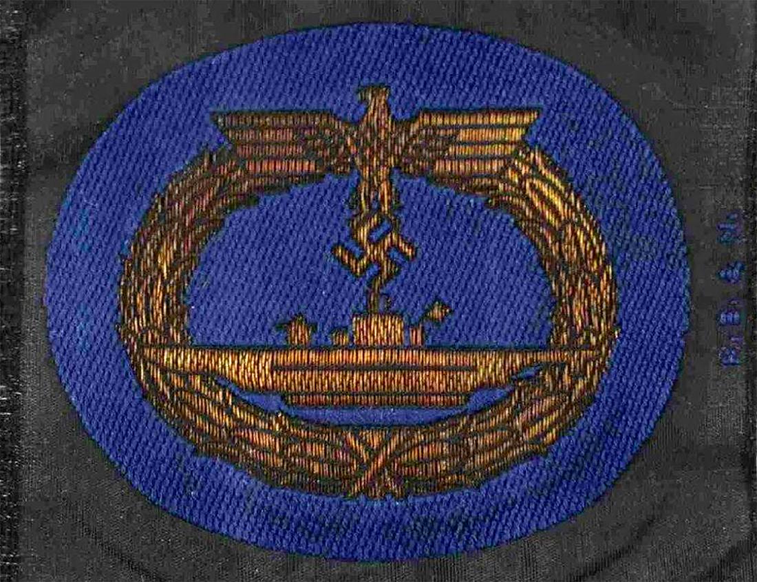 GERMAN WW2 KRIEGSMARINE U-BOAT BADGE, PATCH (1 of 9)
