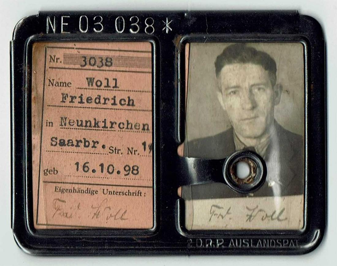 GERMAN WW2 METAL ID for WORKER of EISENWERK AG (1 of 10)