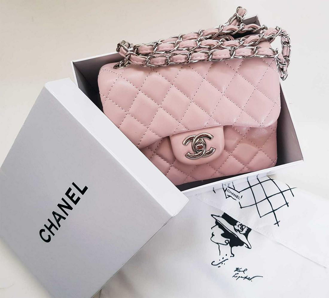 quilted CC double chain shoulder bag