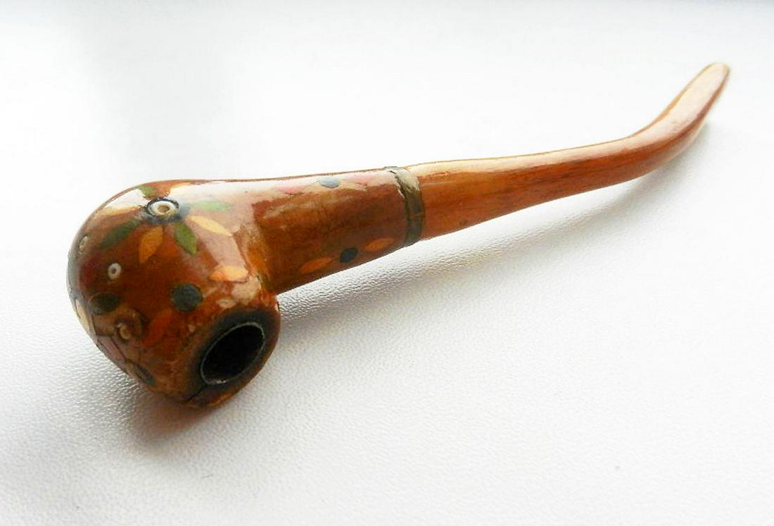 UKRAINIAN TOBACCO PIPE, INLAY CARPATHIANS, KARPATY: VERY OLD UKRAINIAN TOBACCO PIPE, INLAY CARPATHIANS, KARPATY The pipe was belonged to ex-member of OUN - UPA in 1944-1955. Condition: Age appropriate wear. Please note: last image is for sample only. E