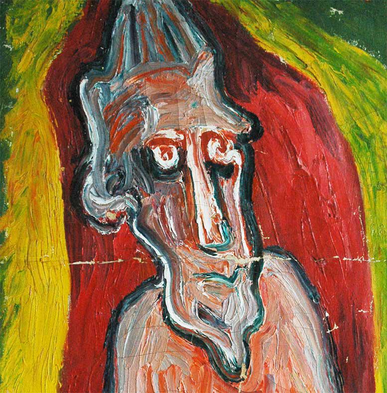 CANVAS OIL PAINTING by JEWISH ARTIST, LITZMANNSTADT: CANVAS OIL PAINTING BY JEWISH ARTIST, LITZMANNSTADT 1939 Canvas signed on the back. We have some information about this artist from Dachau archive. Selling as a consignment. ESTIMATE PRICE: $600 - $70