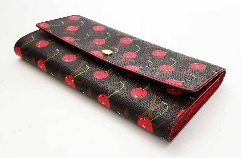 Louis Vuitton Monogram Long Wallet Cherry Blossom Takashi Murakami