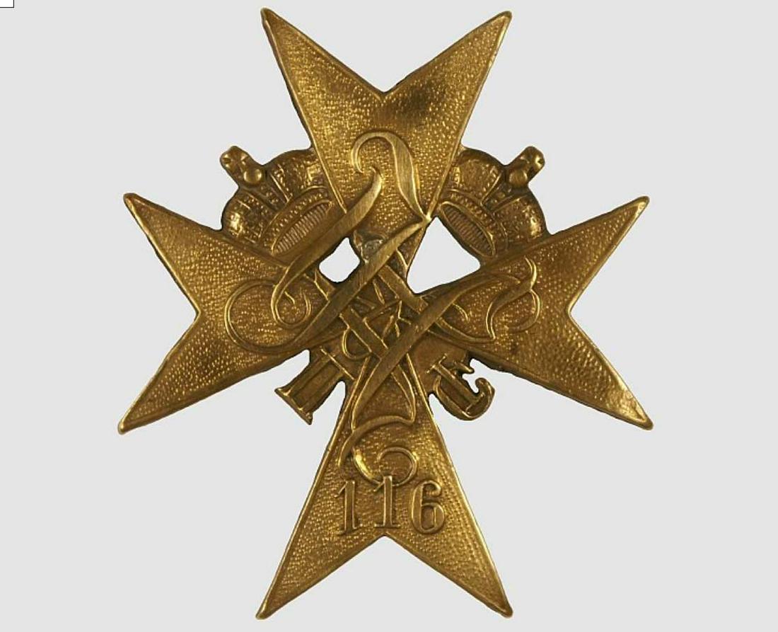 RUSSIAN IMPERIAL BADGE 116th INFANTRY REGIMENT (1 of 12)