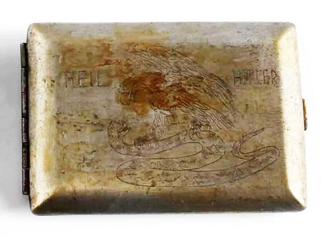 GERMAN WW2 ANTISEMITIC CIGARETTE CASE w. DAVID STAR (1 of 8)