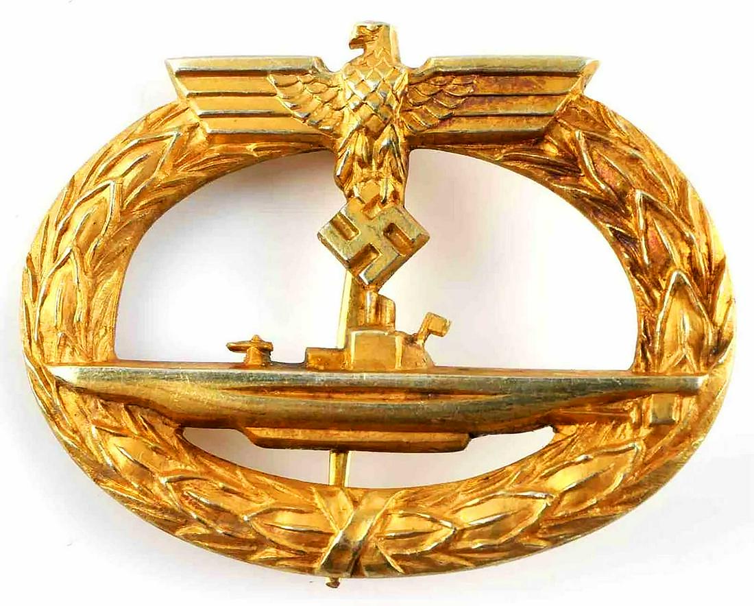 RARE GERMAN WW2 KRIEGSMARINE U-BOAT SILVER BADGE (1 of 8)