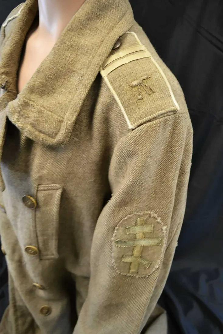 RUSSIAN CIVIL WAR WHITE ARMY GUNNERS OVERCOAT, (1 of 20)