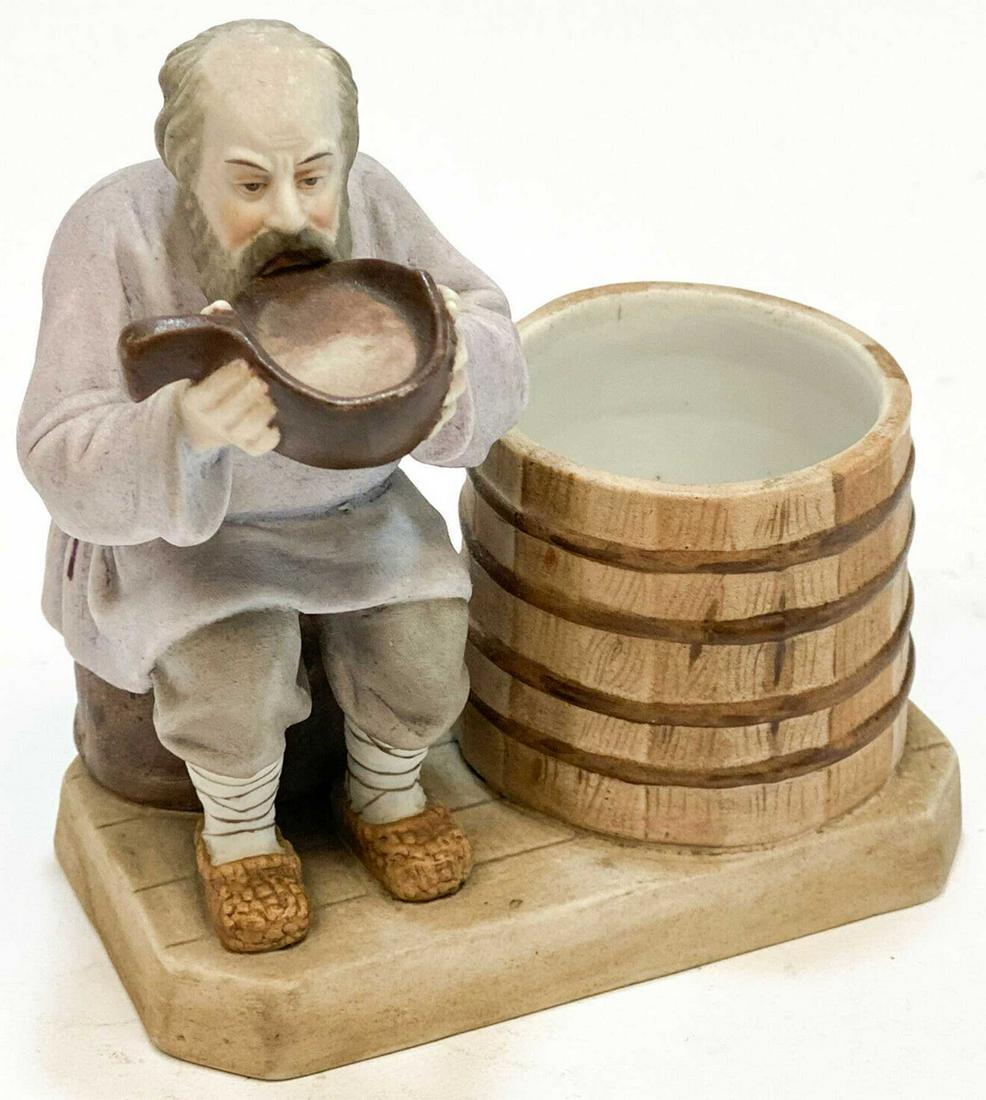 GARDNER - RUSSIAN PORCELAIN FIGURE MAN DRINKING (1 of 10)