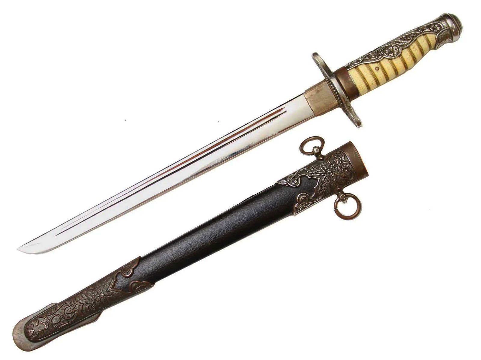 Pre WWII JAPANESE IMPERIAL NAVY OFFICER DAGGER, DIRK (1 of 12)