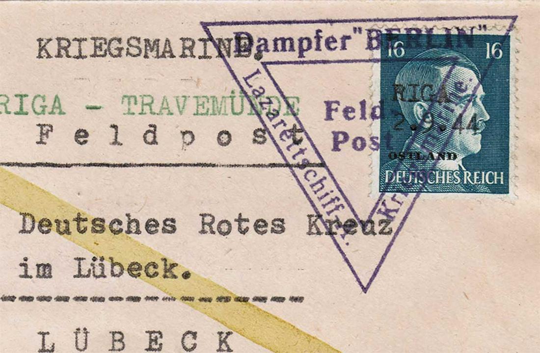 EXTREMELY RARE GERMAN WW2 POST, LAZARETTSCHIFT BERLIN (1 of 10)