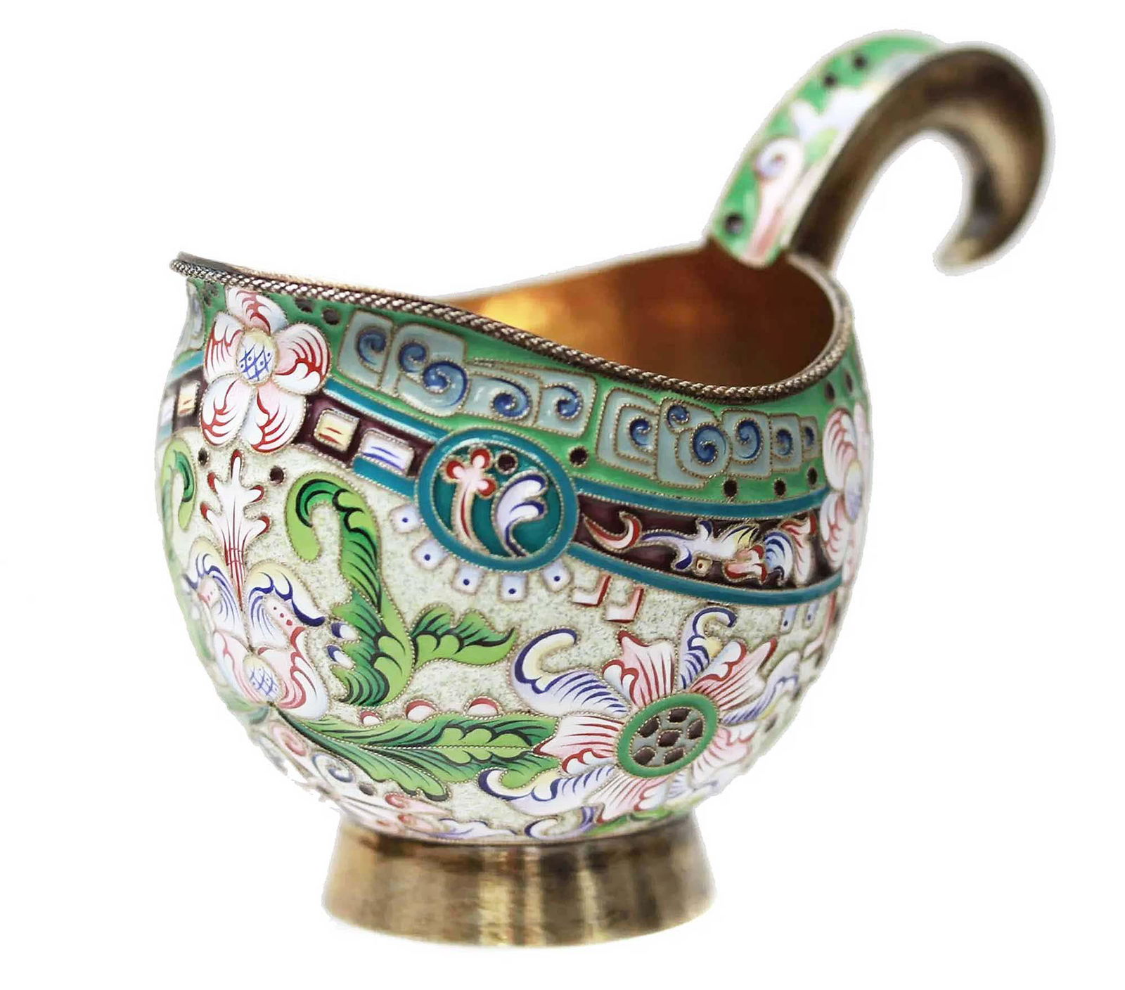 MAGNIFICENT RUSSIAN ENAMEL KOVSH, FEODOR RUCKERT (1 of 14)