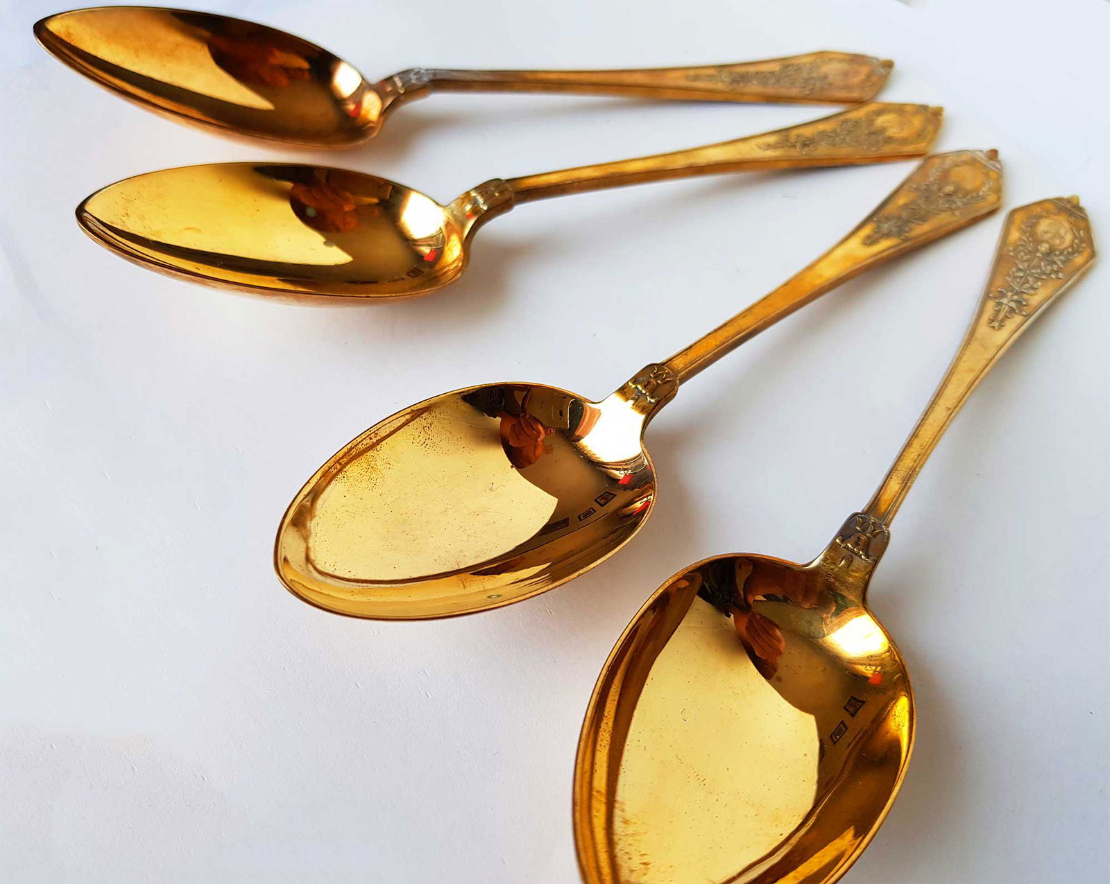 FABERGE - 4 RUSSIAN IMPERIAL SILVER TABLE SPOONS (1 of 19)