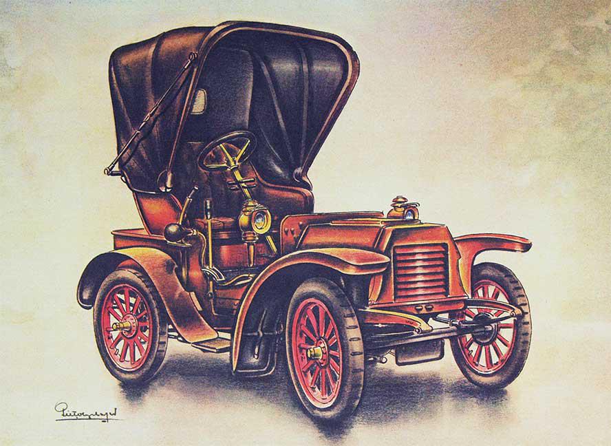 OLD PICTURE of AUTOMOBILE ARMSTRONG SIDDELEY, 1904 (1 of 7)