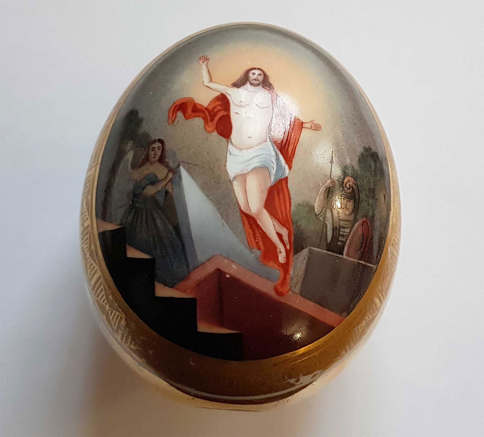 RUSSIAN IMPERIAL PORCELAIN EASTER EGG, C. 1875 (1 of 12)