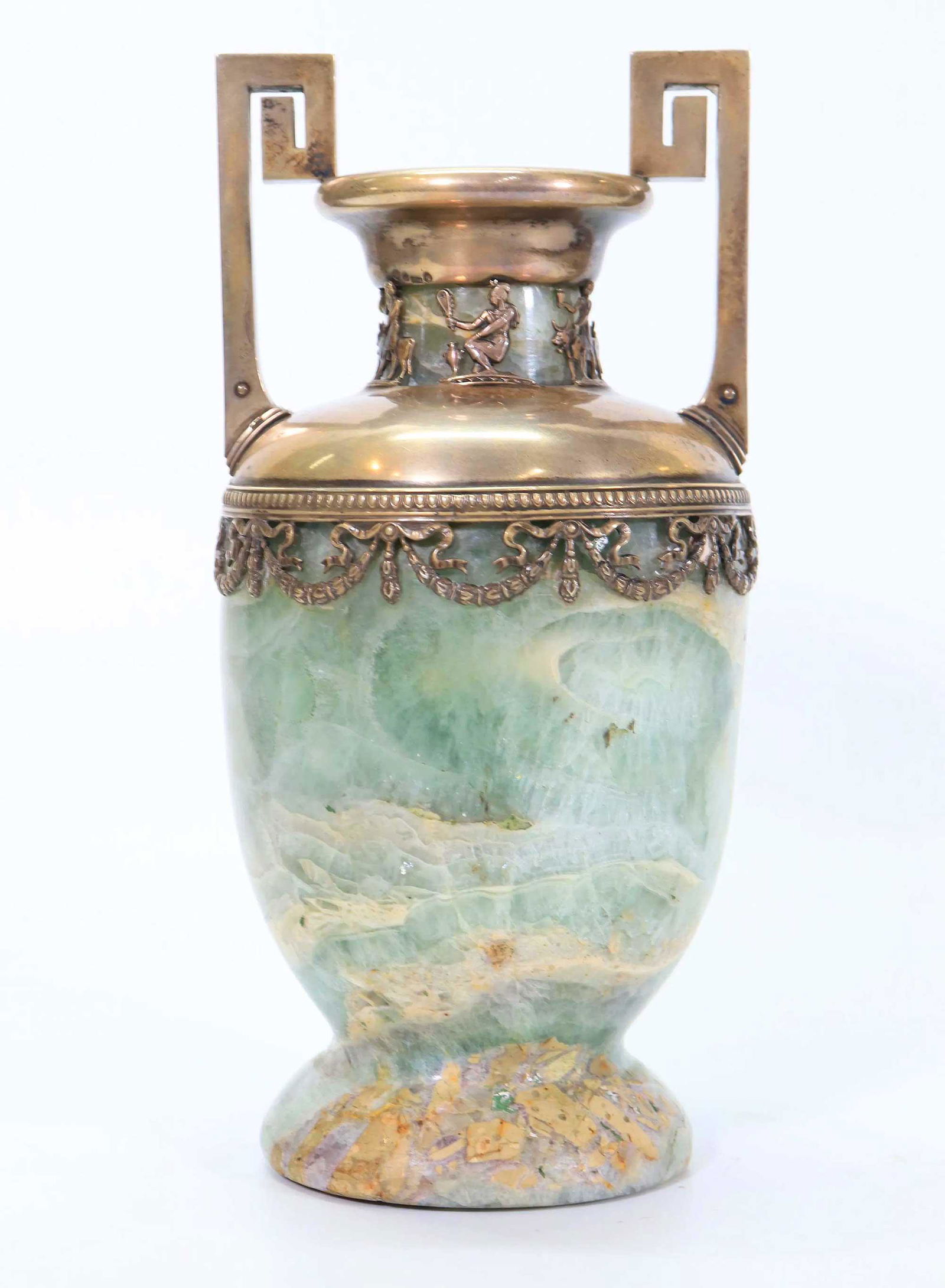 FABERGE - RUSSIAN SILVER MOUNTED CRYSTAL URN (1 of 14)