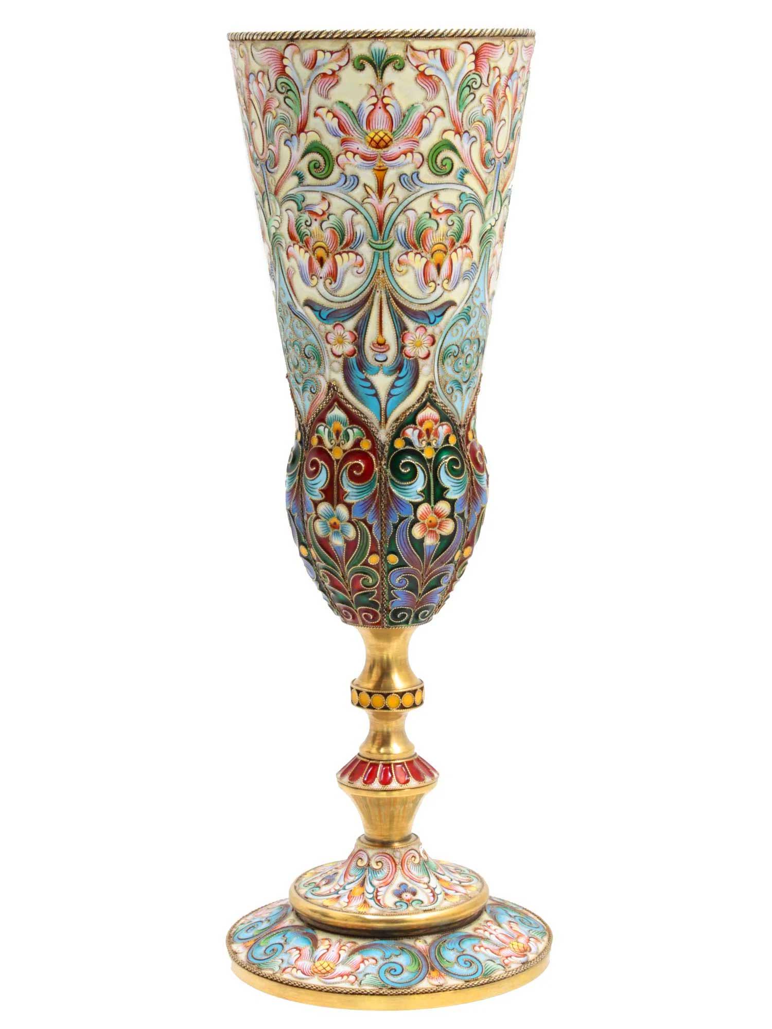 FABERGE - RUSSIAN FEODOR RUCKERT ENAMEL GOBLET (1 of 17)