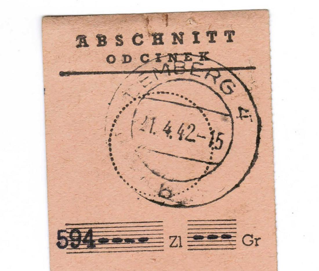 RARE GERMAN WW2 RECEIPT for PENSION PAYMENT: EXTREMELY RARE GERMAN WW2 RECEIPT for PENSION PAYMENT in UKRAINE-POLAND, 1943 Pension Payment for Citizen on Occupied Territory. On receipt you can see what somebody received 594 zl in Lemburg (Lviv) 