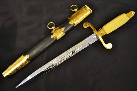 RUSSIAN ADMIRAL MAKAROV PRESENTATION DAGGER: EXTREMELY RARE SOVIET RUSSIAN NAVY ADMIRAL MAKAROV PRESENTATION DAGGER, DIRK Russian Navy admiral Makarov presentation dagger. Presented to K.V.Makarov (1931-2011). Beautiful presentation grade